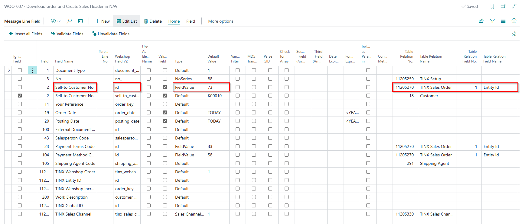 Sell-to Customer No. mapping