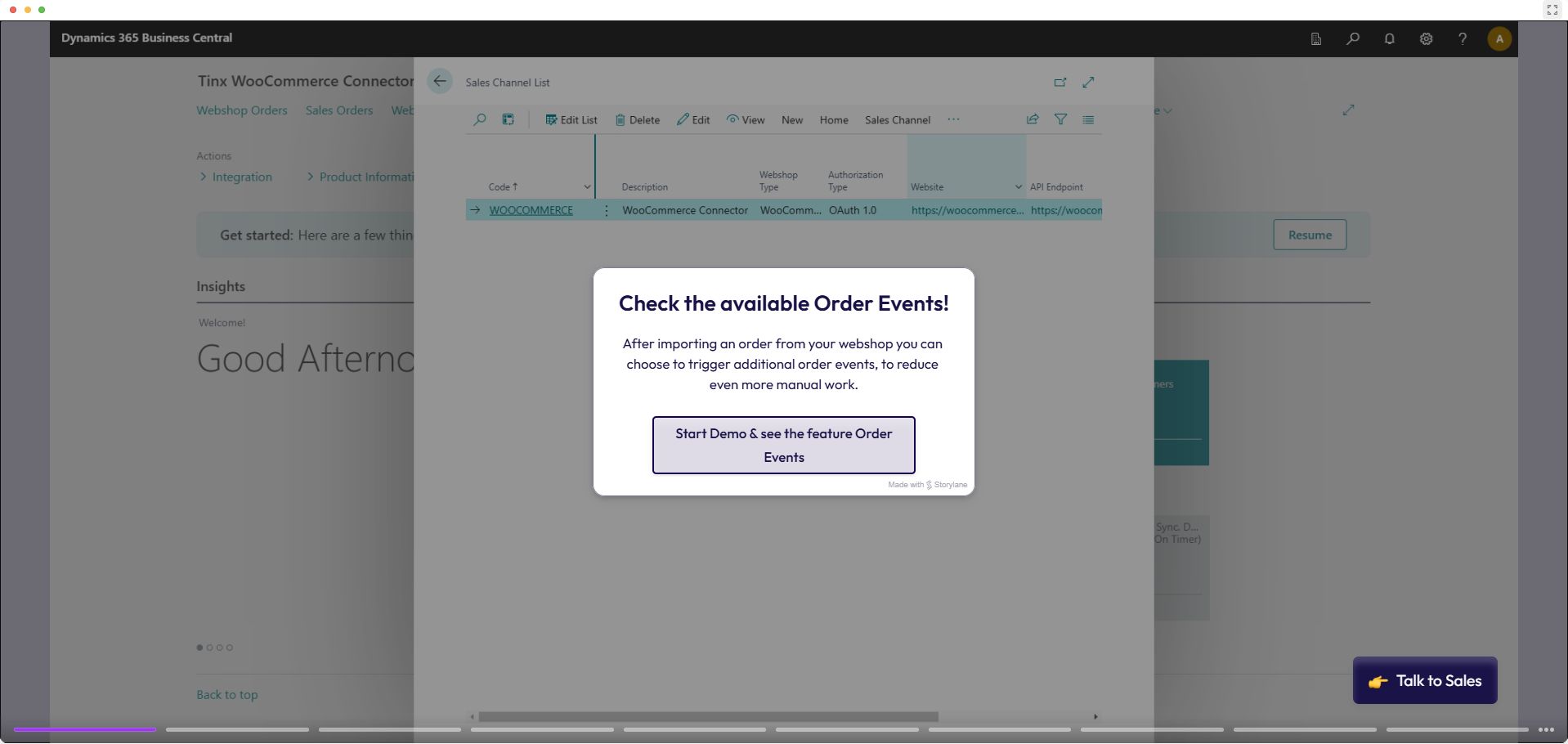 Screenshot of the interactive demo