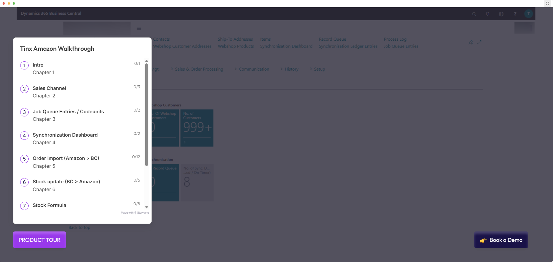 Screenshot of the interactive demo