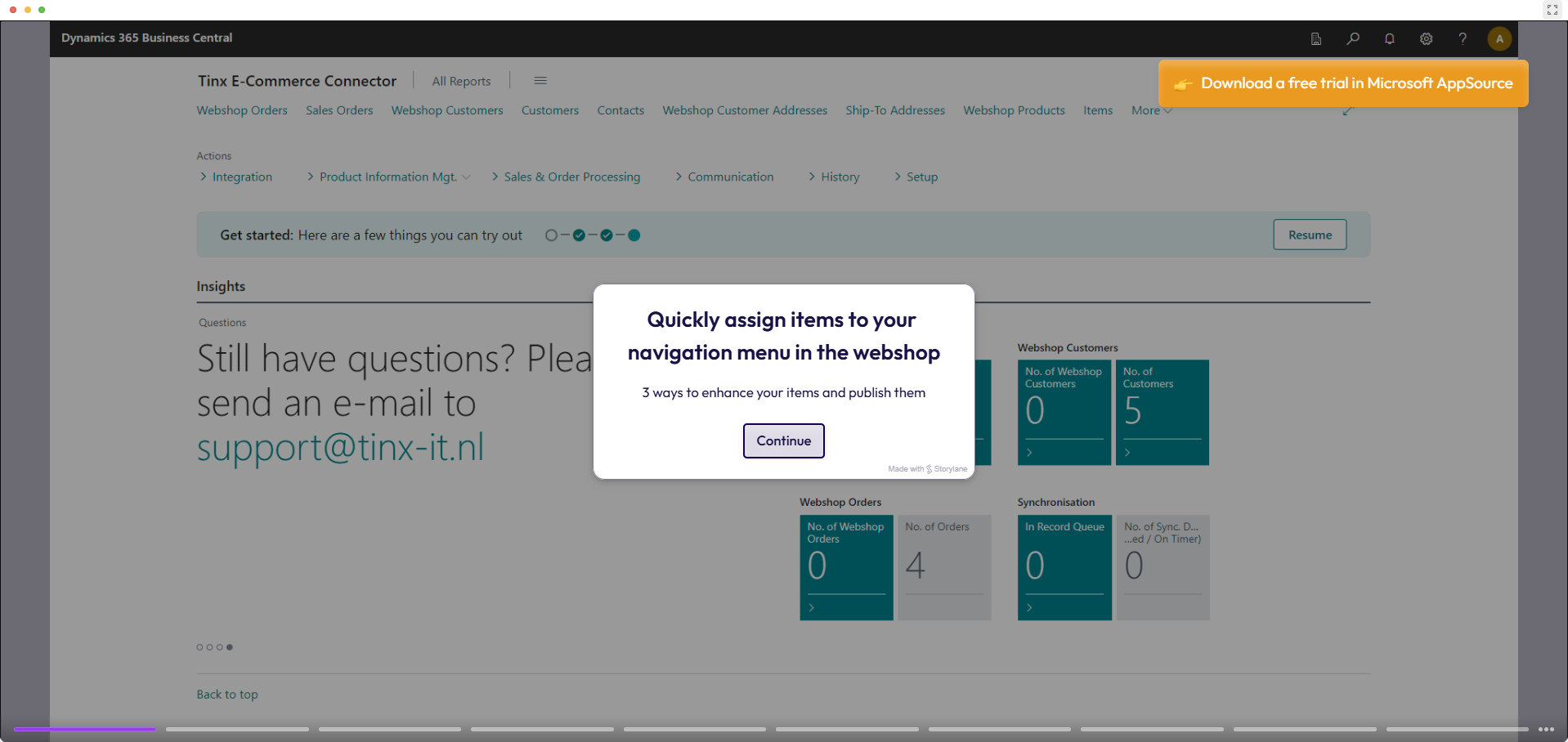 Screenshot of the interactive demo