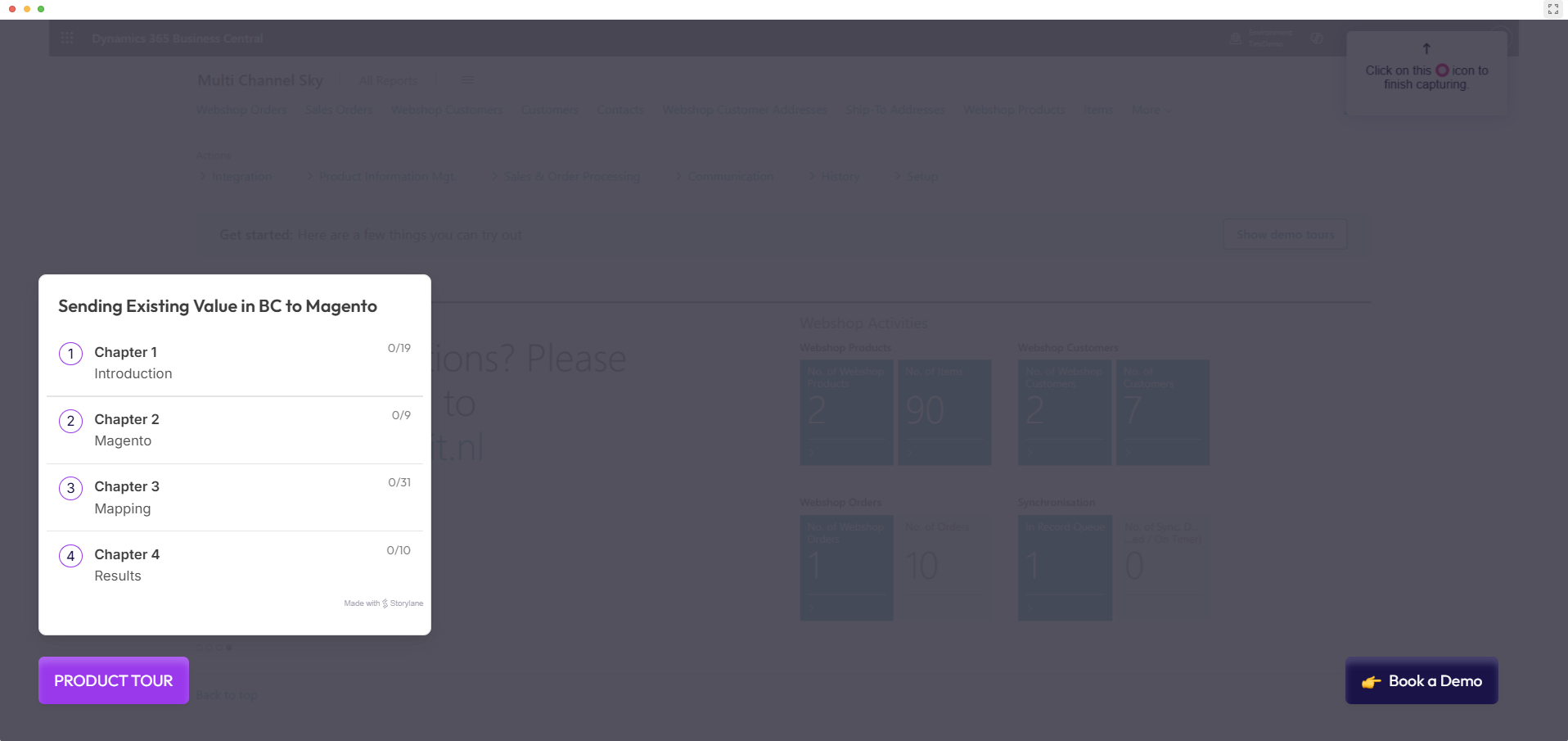 Screenshot of the interactive demo